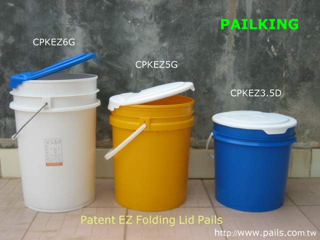 *Easy Folding Lid Pail, Plastic buckets, containers